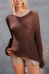 CHOCOLATE V KNIT TOP